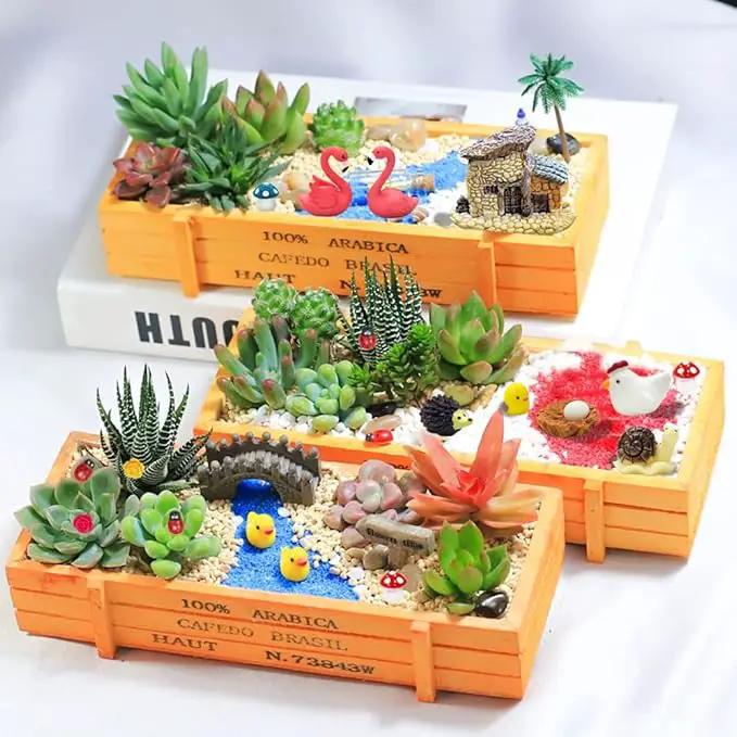 Dracarys Selected 50 Pieces Fairy Garden Accessories, Animals, Miniature Figurines, Micro Landscape Ornaments Kit, DIY , Environmental Resin by GreenHaven Gardens
