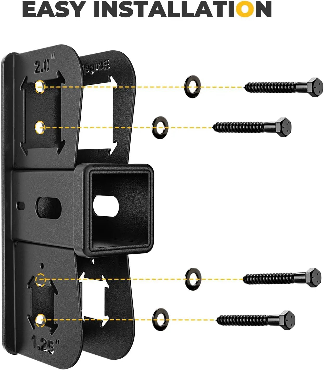 BougeRV Hitch Wall Mount, 2" Receiver, Max Hold Up to 300LBS, Bike Rack & Cargo Rack Storage, Hanging Garage Organizer, Trailer Hitch Receiver Hitch Bicycle Ski Rack Storage Organizer by GreenHaven Gardens