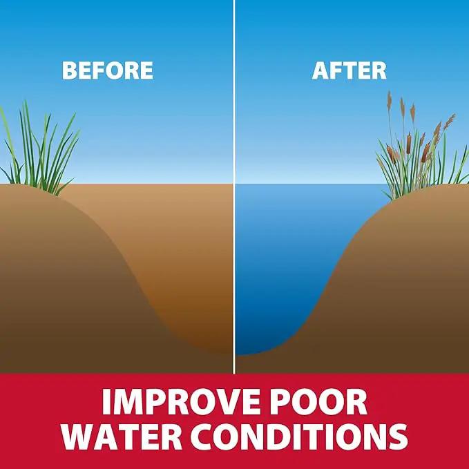 The Pond Guy Straw Barley Bale for Water Gardens, Fountains & Small Koi Ponds, Natural Clarifier, Simple & Easy to Use Pond Maintenance, 1-Pound Bale by GreenHaven Gardens