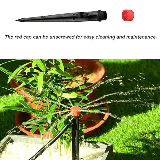 60pcs Drip Emitters for 1/4" Drip Irrigation Tubing,Adjustable 360 Degree Water Flow Drippers Garden Irrigation for 4-7mm Watering System by GreenHaven Gardens