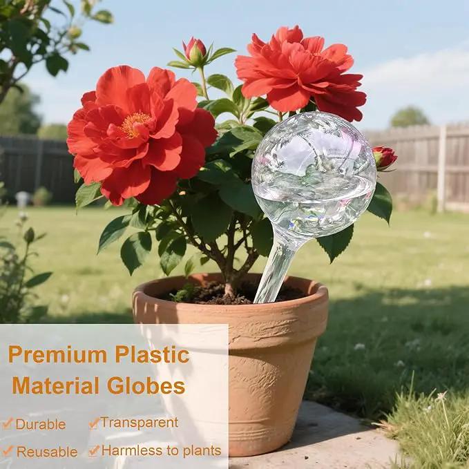 MOONSOUND Plant Automatic Watering Devices, Clear Plastic Self-Watering Bulbs Flower Automatic Watering Device While Away Garden Waterer for Plant Indoor Outdoor by GreenHaven Gardens