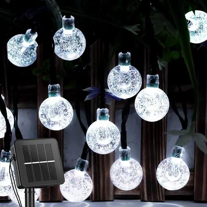 Brightown Outdoor Solar String Lights - 60 Led, 35.6 Feet with 8 Modes, Waterproof, Perfect for Garden, Yard, Porch, Wedding Party Decor (Pure White) by GreenHaven Gardens