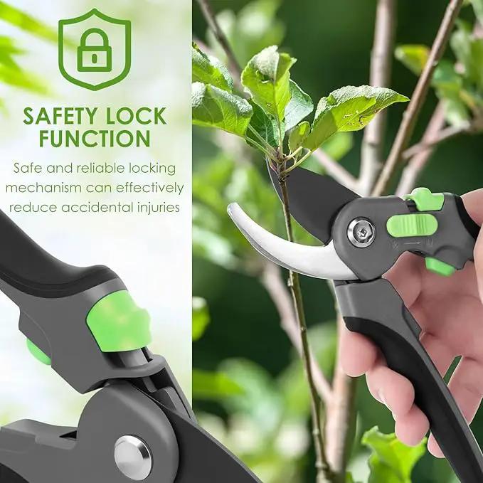 2 Pcs Pruning Shear Sturdy Steel Hand Pruner with Ergonomic Handle Efficient Gardening Shear Versatile Garden Pruner for Men Women Gardener by GreenHaven Gardens