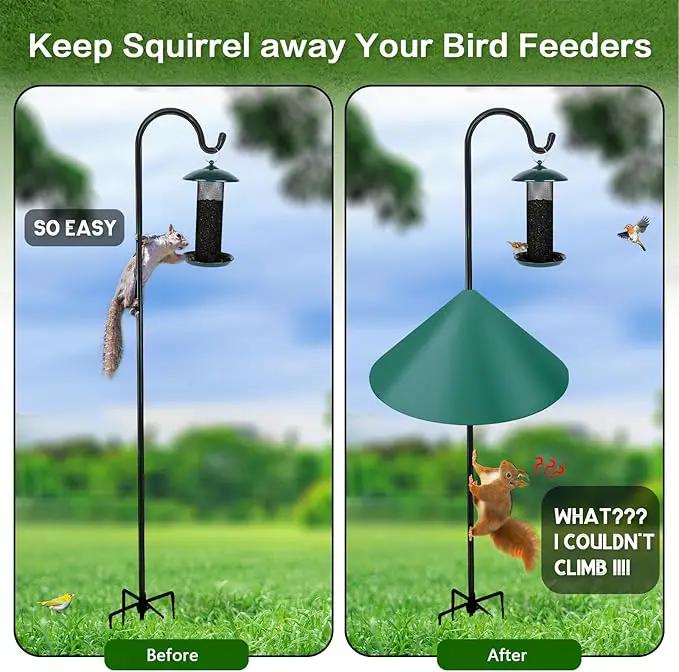 Gtongoko 19 Inch Squirrel Baffle for Bird Feeder Pole Squirrel Guards for Shepherds Hook Stopper for Bird Feeders Green 1 Pack by GreenHaven Gardens