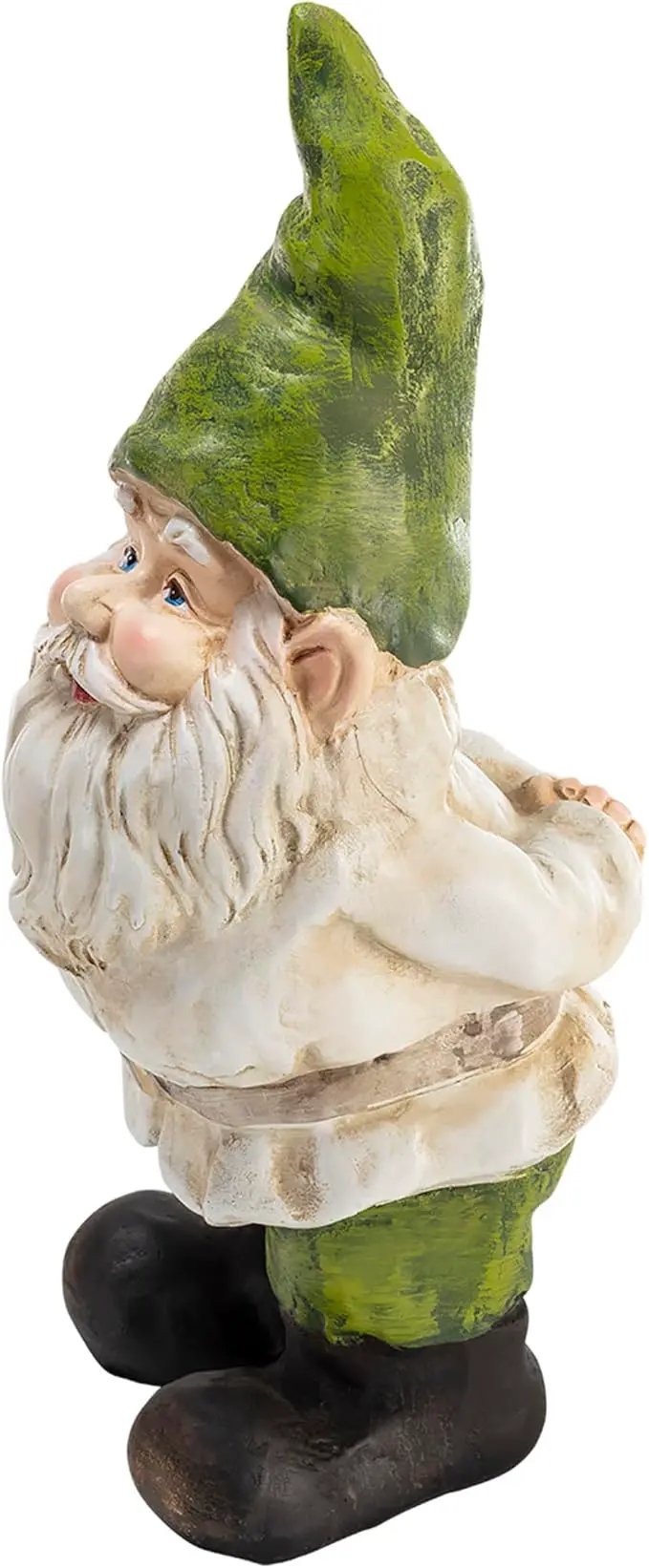 Alpine Corporation 12" Tall Traditional Outdoor Garden Gnome Yard Statue Decoration by GreenHaven Gardens