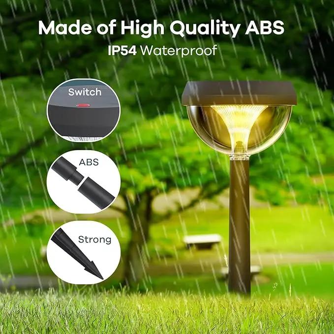Linkind Solar Pathway Lights 8 Pack, Solar Lights Outdoor Warm White Waterproof, Adjustable Solar Powered for Walkway Yard Garden Driveway Backyard by GreenHaven Gardens