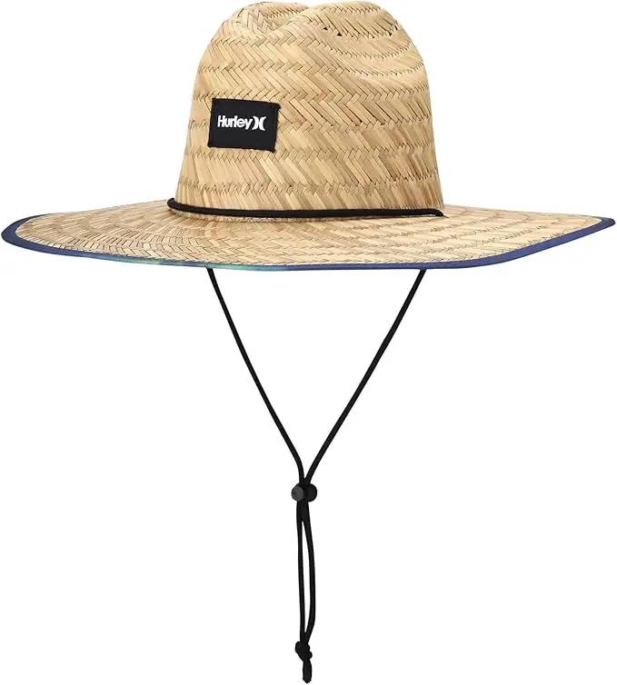 Hurley Men's Straw Hat - Bayside Lifeguard Straw Sun Hat by GreenHaven Gardens