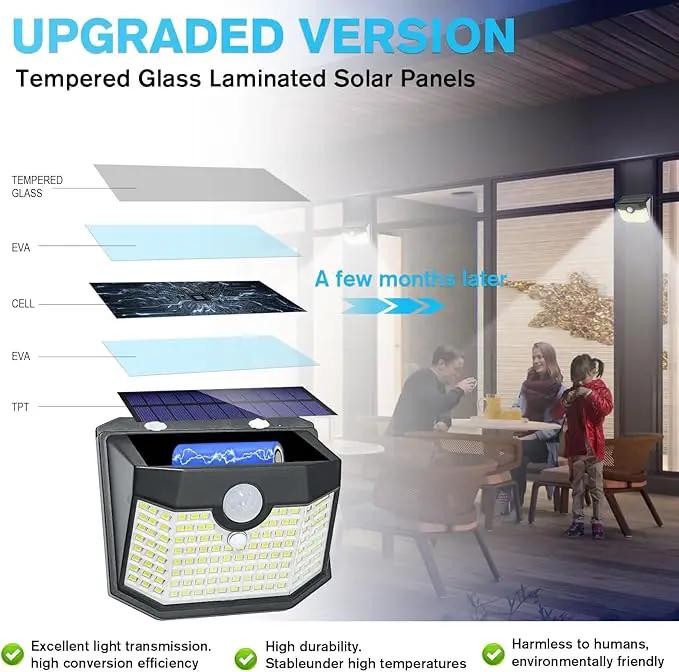 Aootek Solar Lights 4 Packs, Motion Sensor Light IP65 Waterproof with 3 Lighting Modes,Solar Lights Outdoor Waterproof for Garden Patio Garage Yard Deck by GreenHaven Gardens