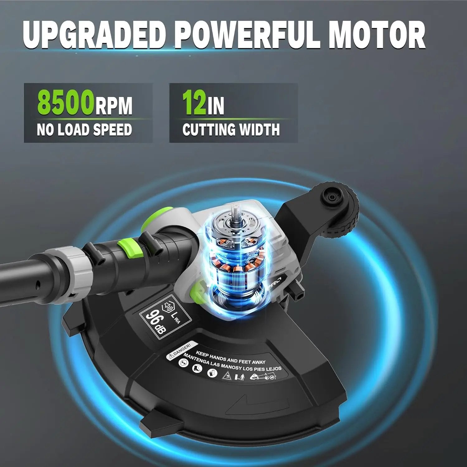 20V Cordless String Trimmer with Auto-Feed - 3 in 1 Electric Weed Wacker with 2.0Ah Battery & Fast Charger, Lightweight Grass Trimmer for Lawn Edging, Garden, Yard (AD-ST-002) by GreenHaven Gardens