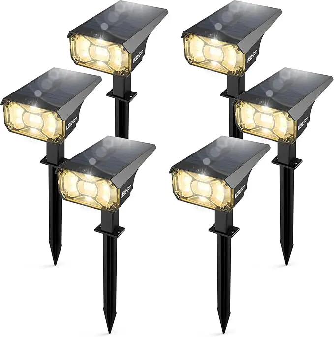 3 Brightness Modes Solar Outdoor Lights with Super Bright 40LEDs, 360 Adjustable Lighting Angle, USB Charging, Longer Working Time, Waterproof, Patio, Porch, Driveway by GreenHaven Gardens