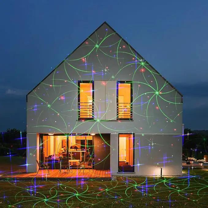LedMall Mini House RGB Firefly with 32 Patterns Garden Laser Lights Projector by GreenHaven Gardens