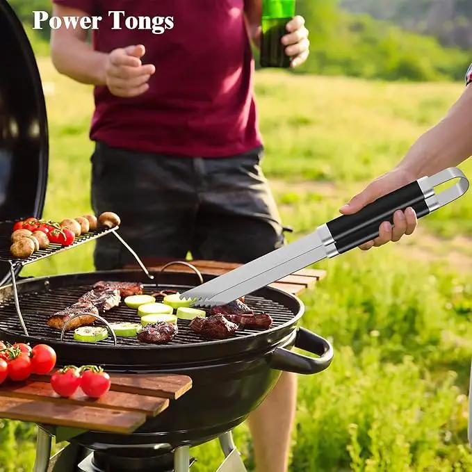 ROMANTICIST 25pcs Extra Thick BBQ Grill Accessories, Fathers Day Grilling Gifts Set for Men Dad, Heavy Duty Grill Tools Utensils Kit with Spatula, Tongs in Aluminum Case for Birthday Black by GreenHaven Gardens