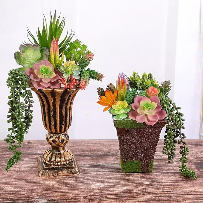 18 Pack Artificial Succulents Realistic Textured Fake Succulents Unpotted Artificial Cactus Plant Suitable for Garden Home Office Greening and Decoration by GreenHaven Gardens
