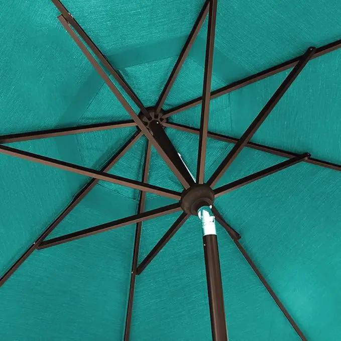 EliteShade USA 10-Year-Non-Fading 10Ft Market Umbrella Patio Umbrella Outdoor Table Umbrella with Ventilation, Teal by GreenHaven Gardens