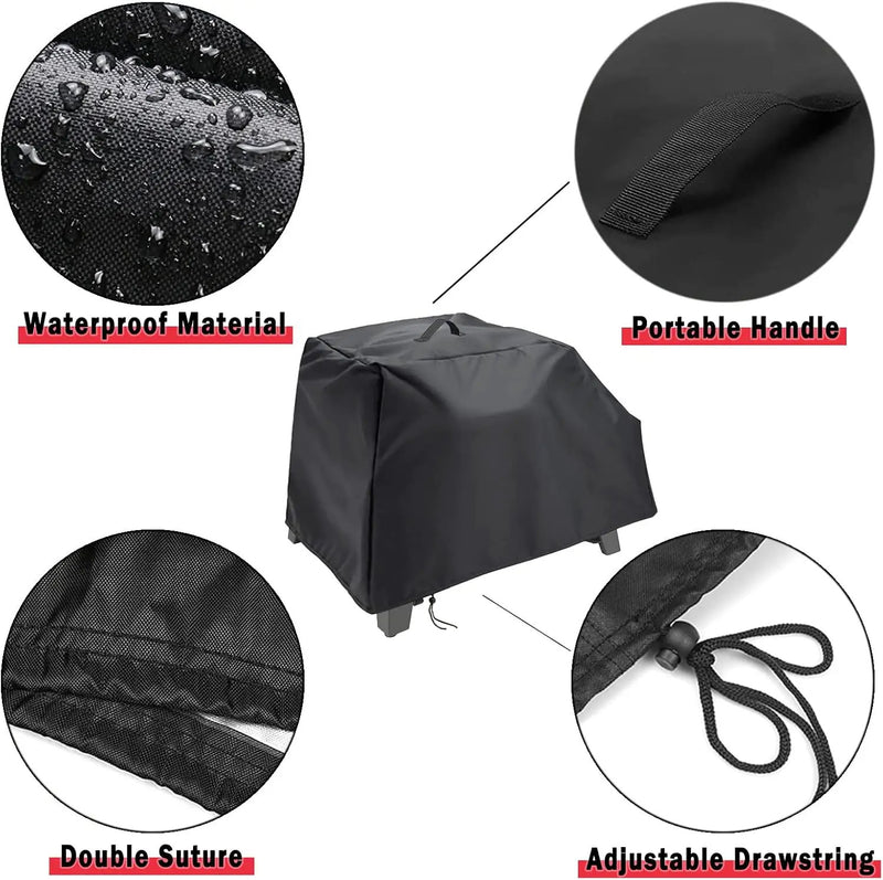 Kingling Pizza Oven Cover for Cuisinart CGC-403 3-in-1 Pizza Oven Grill, Waterproof Outdoor Grill Cover - 28''L x 21''W x 17.5''H by GreenHaven Gardens