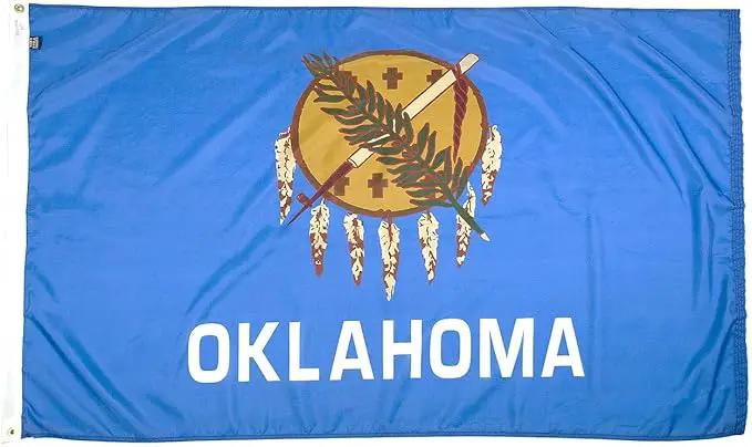 FlagSource Oklahoma Nylon State Flag, Made in USA, 4x6' by GreenHaven Gardens