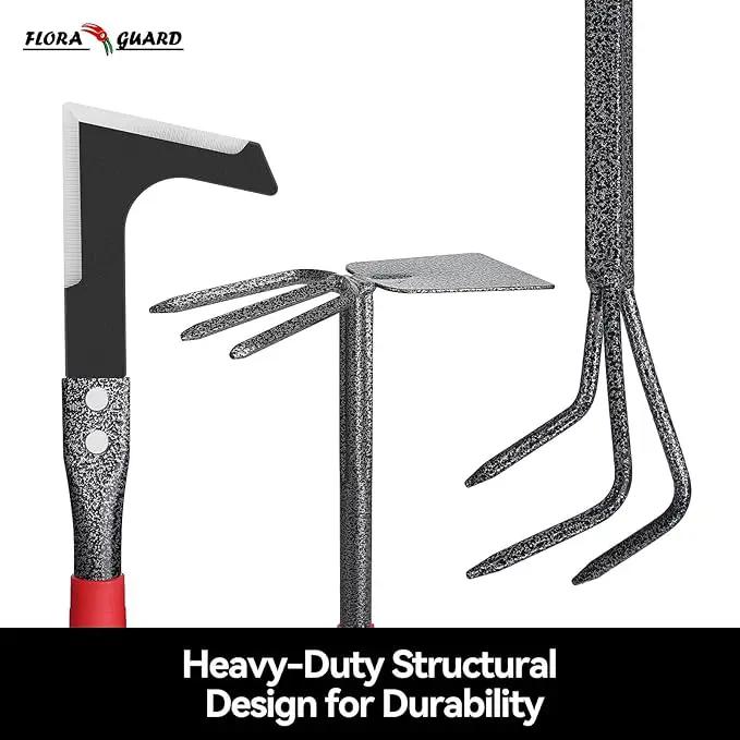 FLORA GUARD Garden Tool Set， 6 Piece Heavy Duty, Large Size Gardening Hand Tools, Sturdy & Durable, Classic Utility Gardening Gift for Men and Women by GreenHaven Gardens