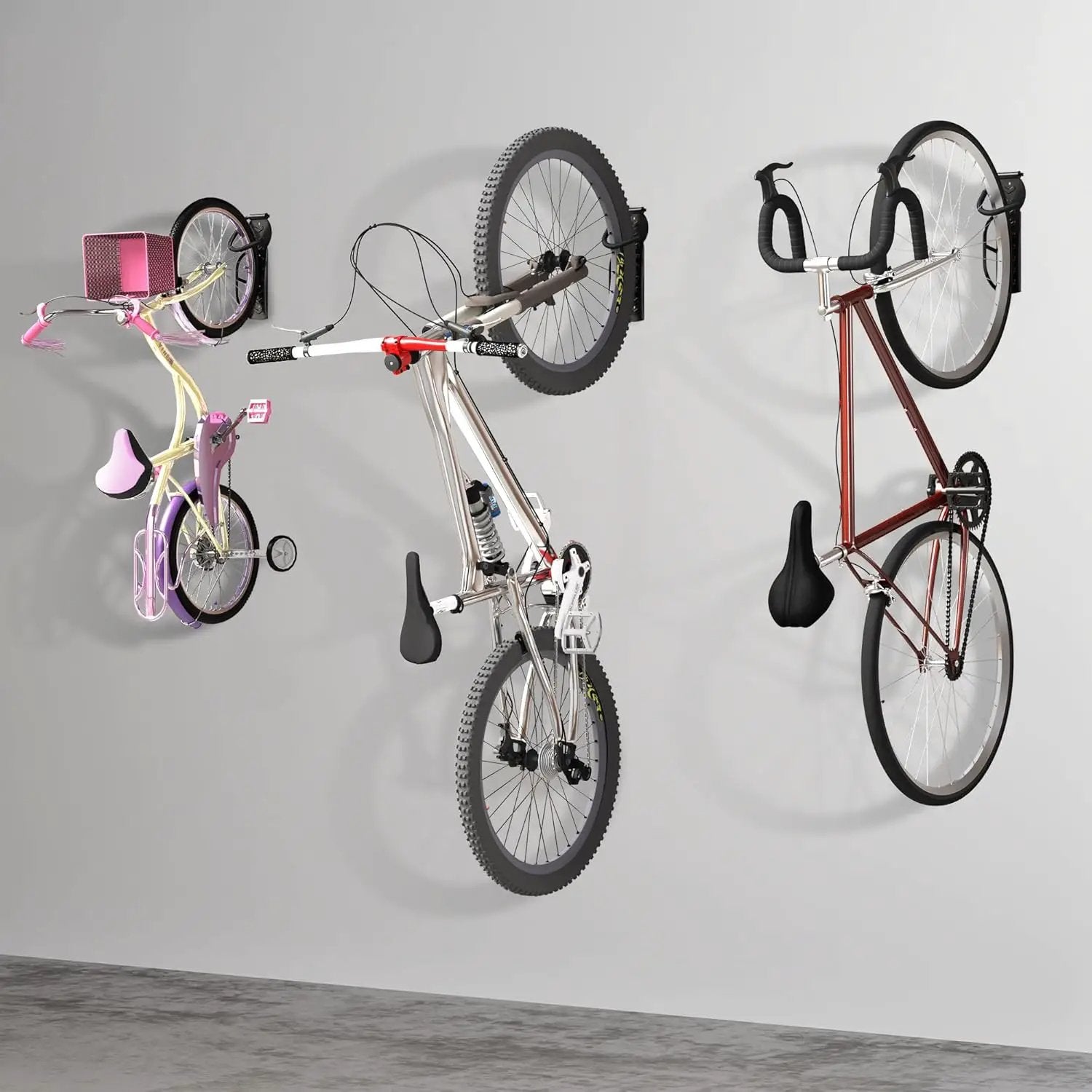 suptek 2 Packs of Vertical Bike Rack Wall Mount - Heavy Duty Garage Bike Hanger for Indoor Storage, Easy to Hang and Detach, Supports Up to 132 lb, BYPA01-2 by GreenHaven Gardens