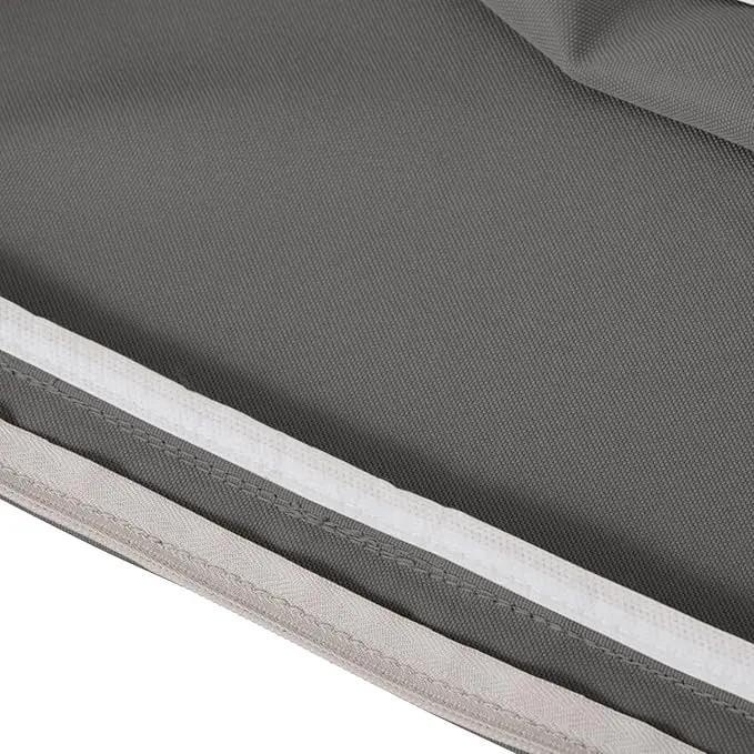 Classic Accessories Montlake Water-Resistant 23 x 20 x 4 Inch Patio Lounge Back Cushion, Light Charcoal Grey, Outdoor Loveseat Cushions by GreenHaven Gardens