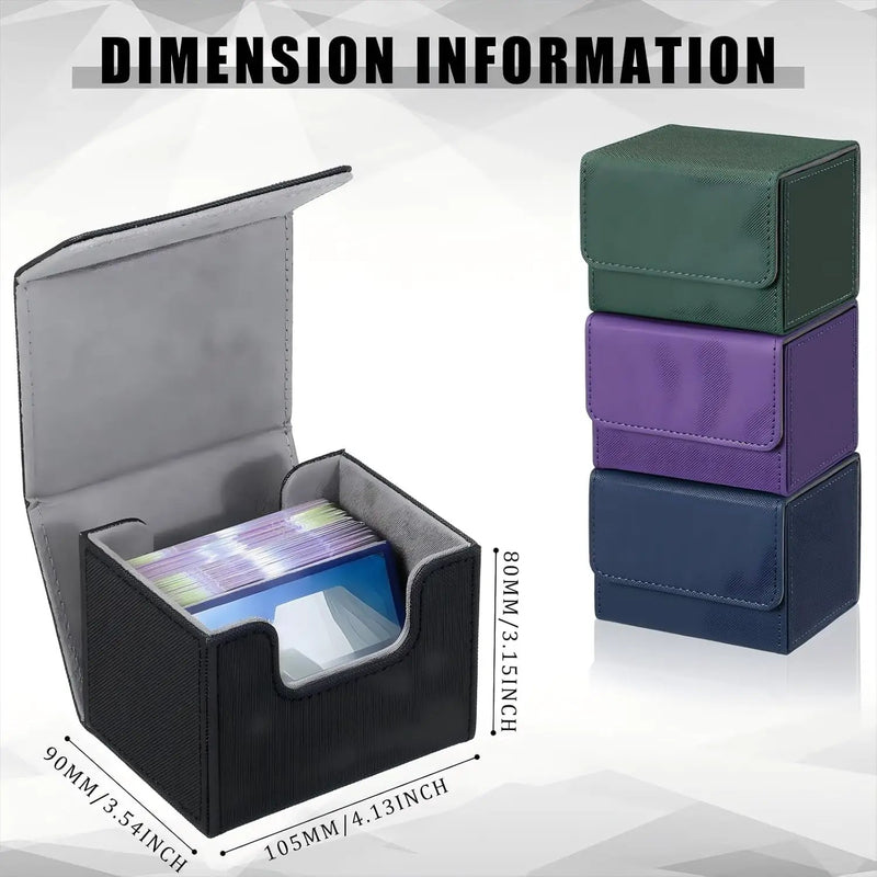 Yookeer 4 Pieces Leather Deck Card Boxes Cards Deck Game Box for Collectible Playing Card Box Compatible with MTG Commander(Black, Blue, Green, Purple,Horizontal) by GreenHaven Gardens