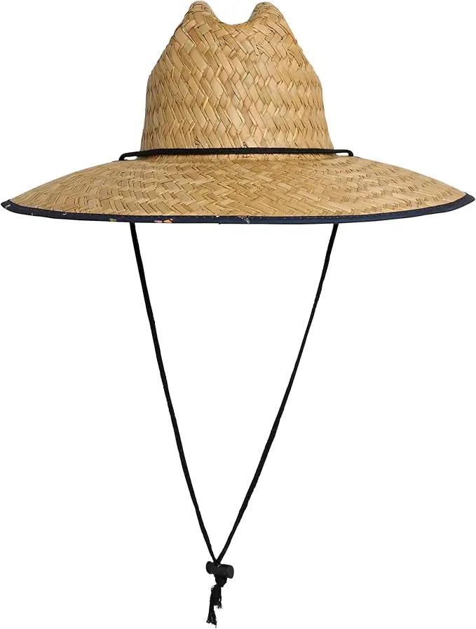 Quiksilver Men's Wide Brim Outdoor Lifeguard Straw Sun Hat by GreenHaven Gardens