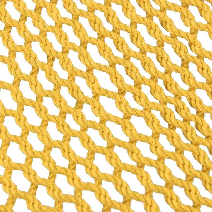 Lazy Daze Hammocks 10.5 FT Double 2 Person Caribbean Rope Hammock, Hand Woven Polyester Hammock with Spreader Bars, for Outside Outdoor Backyard Patio Poolside,450 LBS Capacity, Yellow by GreenHaven Gardens