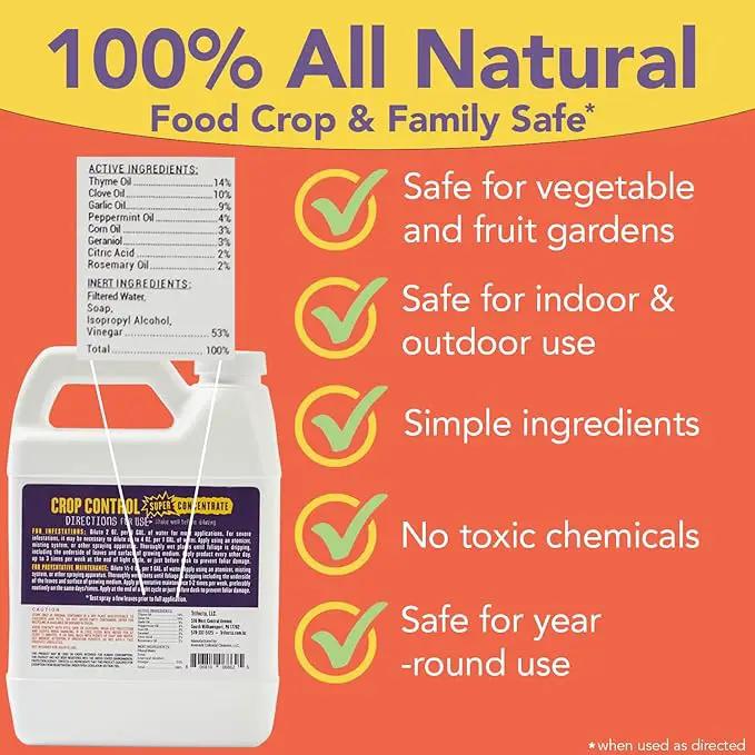Trifecta Crop Control Super Concentrate All-in-One Natural Pesticide, Fungicide, Miticide, Insecticide, Help Defeat Spider Mites, Powdery Mildew, Botrytis, Mold, and More on Plants 4 OZ by GreenHaven Gardens