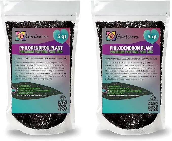 Philodendron Potting Mix - Crafted for Superior Performance and Green Foliage - 10 QUARTS by GreenHaven Gardens