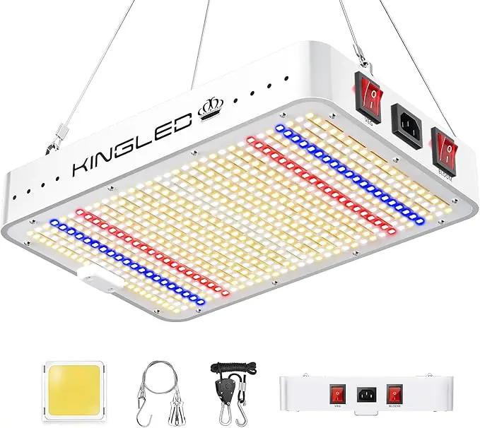 KingLED 2025 KP1000 LED Grow Lights with Yield LEDs 2x2ft Coverage Full Spectrum Grow Lights for Indoor Hydroponic Plants Greenhouse Growing Lamps Veg Bloom Daul Mode by GreenHaven Gardens