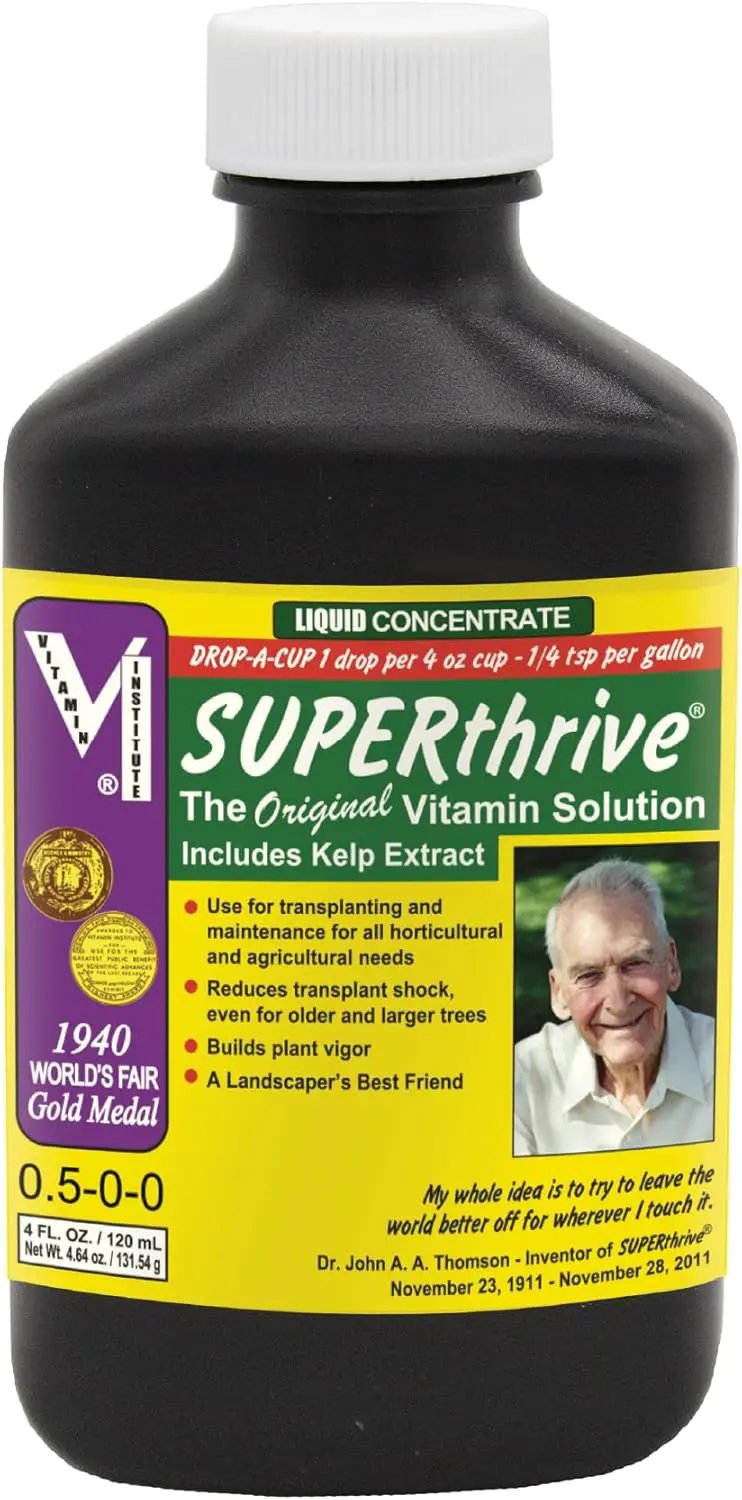 SUPERthrive The Original Vitamin Solution - Liquid Concentrate, May Add to Any Fertilizing Program, 4 fl. oz. by GreenHaven Gardens