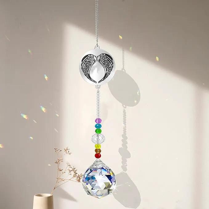 Memorial Gifts Crystal Suncatcher,Unique Sympathy Gifts for Loss of Loved One,Rainbow Maker Bereavement Gifts Box for Loss of Father Mom Dad Son Daughter Husband Brother Grandmother (Angel) by GreenHaven Gardens