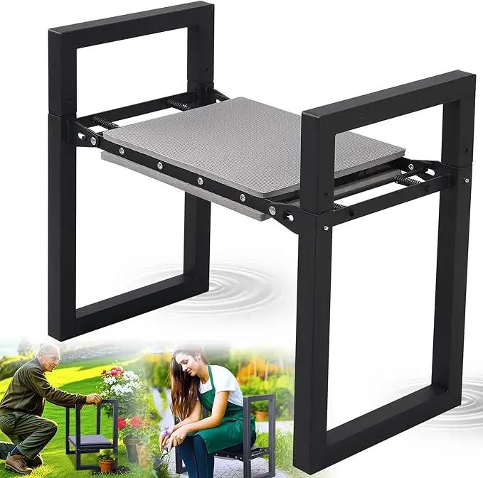 Garden Kneeler and Seat Heavy Duty - Anti-Tip Super Stable Multifunctional Gardening Stool Bench,Wide 12.7" Pads,Foldable Ergonomic Handles for Seniors Women Men Pain-Free Weeding,Planting Yard Work by GreenHaven Gardens