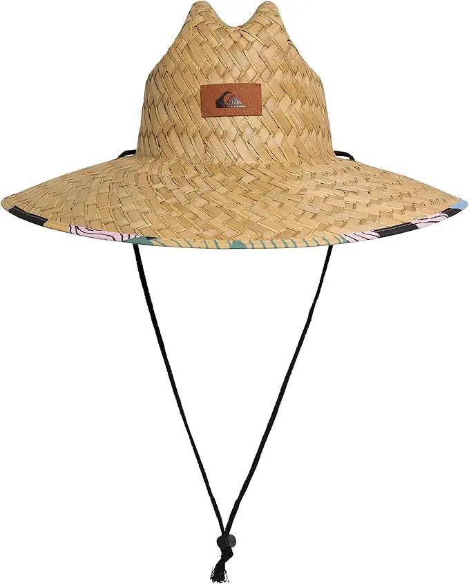 Quiksilver Men's Wide Brim Outdoor Lifeguard Straw Sun Hat by GreenHaven Gardens
