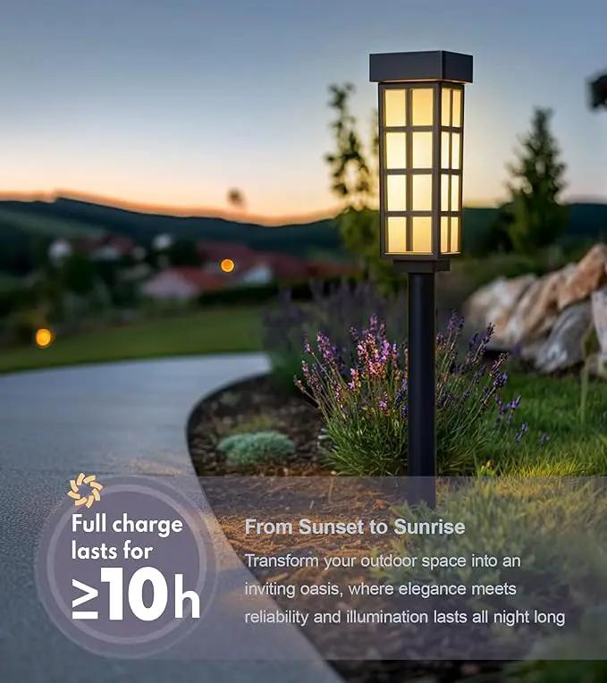 8 Pack Solar Pathway Lights, LED Solar Lights Outdoor, IP65 Waterproof Outdoor Solar Lights for Yard, Auto On/Off Solar Walkway Lights Outdoor, Landscape Lighting for Patio, Driveway Decor, Frosted by GreenHaven Gardens