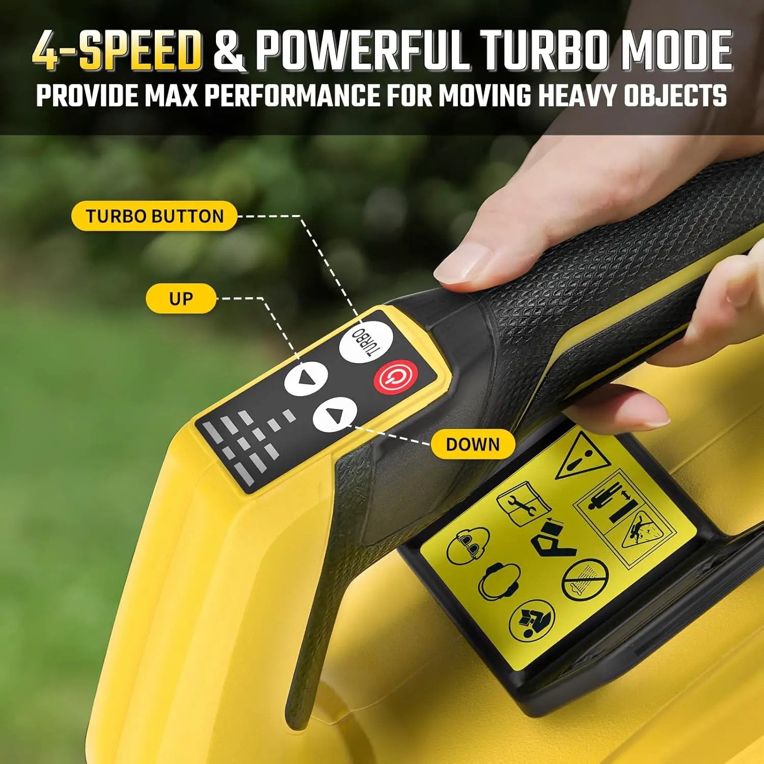40V Leaf Blower Cordless with 2 X 5.0Ah Batteries and Charger, 40V Powerful Brushless Motor Up to 680CFM Blower for Lawn Care, 4-Variable Speed Turbo Mode with Power Boost by GreenHaven Gardens