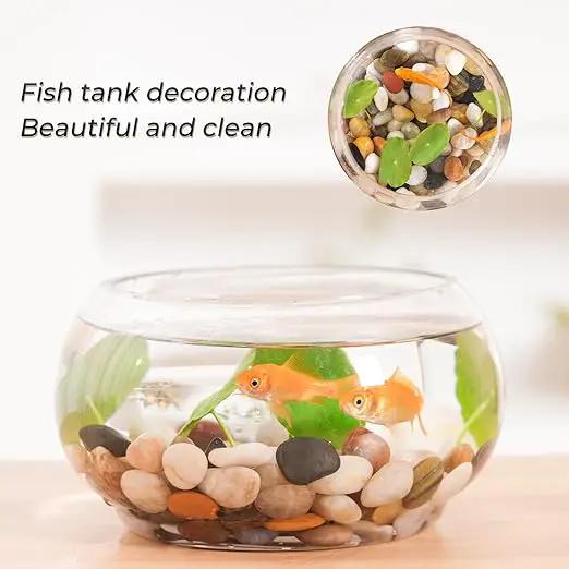 SIDONG 10 LB Mixed River Rocks, 0.3-0.5 Inches High Polished Pebbles for Indoor Plants, Aquarium Rocks Used in Fish Tank, Decorative Stones for Plants, Vases, Home Décor, Crafting, Garden Landscaping by GreenHaven Gardens