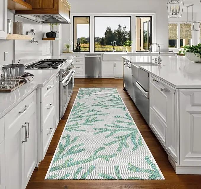 Keen Home Design Terrace Outdoor Runner Rug - 2x8 Washable Indoor/Outdoor Rug for Patio, Kitchen, Balcony, Beach, Garden, Deck and Porch, Size: 2'2"x7'7" by GreenHaven Gardens