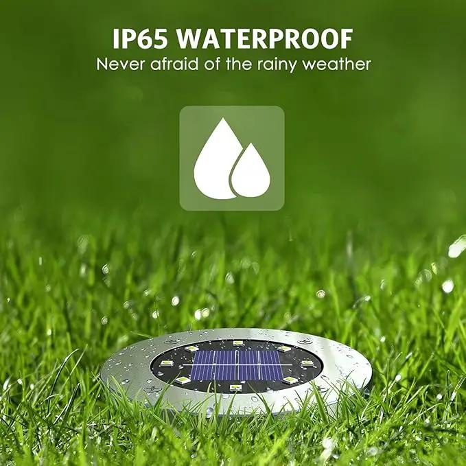Solar Ground Lights - 16 Pack, In-Ground Pathway Lights for Garden, Lawn, Yard, Patio, Driveway, Steps and Walkway - White by GreenHaven Gardens