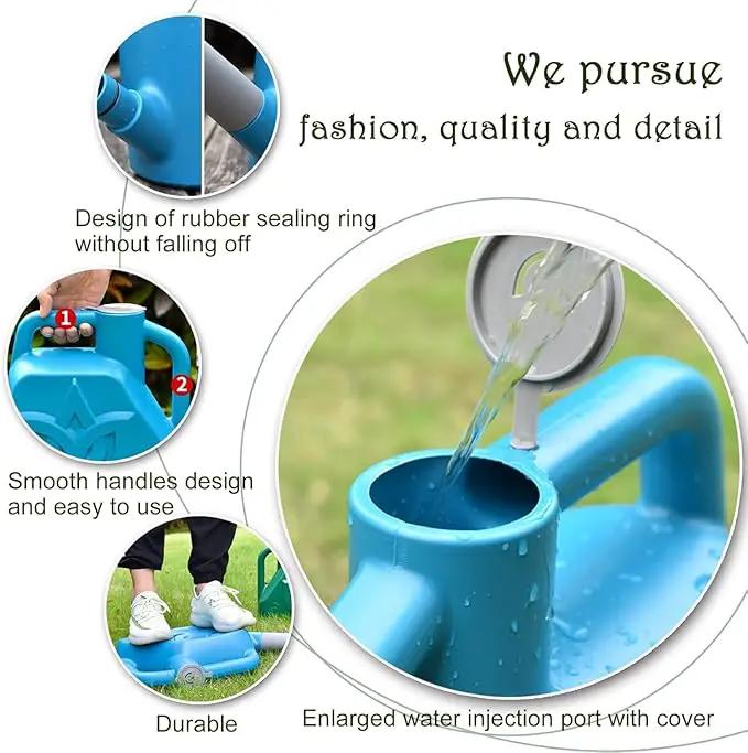 XXXFLOWER 1.5 Gallon Blue Watering Can Outdoor Garden Flower Plant, Lightweight 6 L Water Cans with Detachable Nozzle Watering Pot for Office House Garden by GreenHaven Gardens