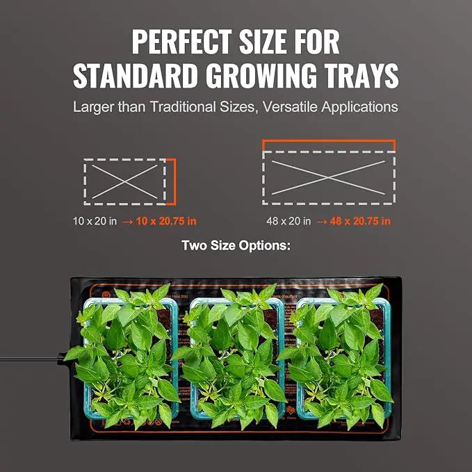 VEVOR 4 Pack Seedling Heat Mat 10"x 20.75", MET-Certified Warm Hydroponic Plant Heating Pad for Seed Starting, Waterproof Heating Mats for Germination, Indoor Gardening, Greenhouse by GreenHaven Gardens