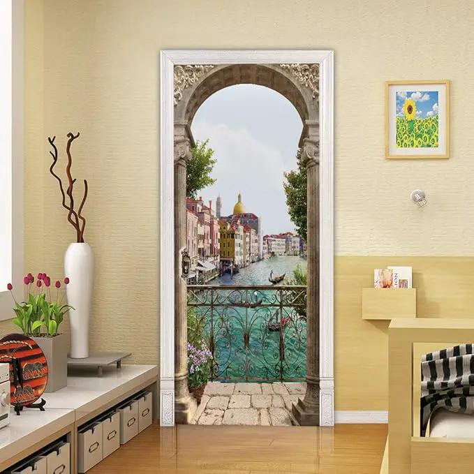 3D Door Stickers Murals - Landscape - Door Wallpaper Self-Adhesive Removable PVC Waterproof - 37.4" x 78.7" by GreenHaven Gardens