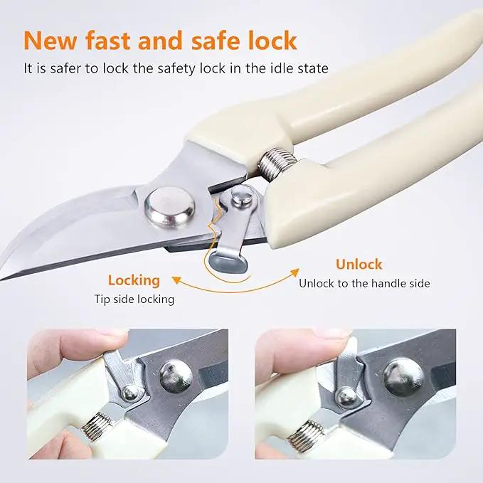 Garden Scissors for Plant, Tip Pruning Shears for Cutting Flowers, Trimming Plants, Bonsai and Fruits Picking (Bypass Blade Pruner) by GreenHaven Gardens