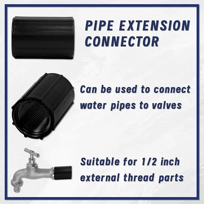 12 Pcs 1/2 Inch Female Threaded PVC Fitting Black PVC Female Adapter Pipe Fittings Drip Irrigation System for Irrigation Pipes Riser Extension (Black) by GreenHaven Gardens