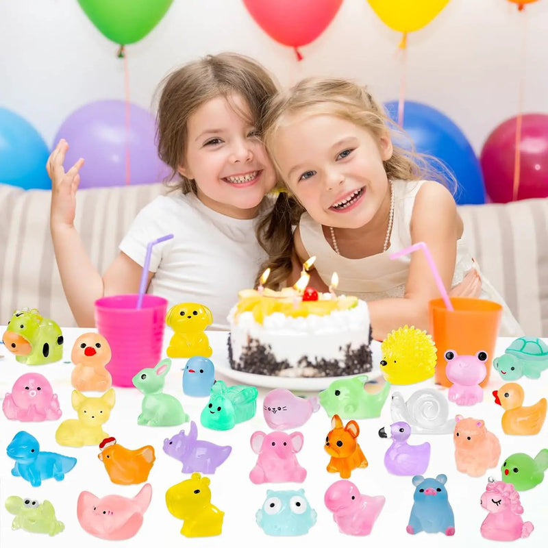 240 Pcs Luminous Mini Resin Animals 30 Styles Miniatures Animal Figurines Glow in the Dark Tiny Little Animals Figures to Hide for DIY Fairy Garden Micro Landscape Dollhouse Aquarium Party Decor by GreenHaven Gardens