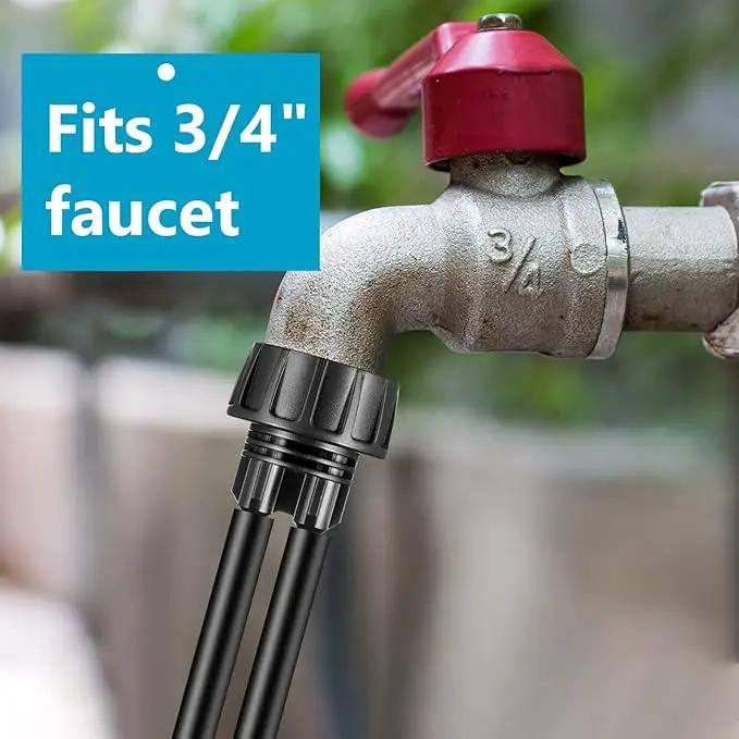 Retisee 12 Pcs 1/4 Inch Drip Irrigation Hose Connectors to 3/4 Inch Garden Faucet Adapter Drip Irrigation System Convert 3/4 to 1/4 Drip Hose Fittings with 12 Washers for Garden Irrigation by GreenHaven Gardens
