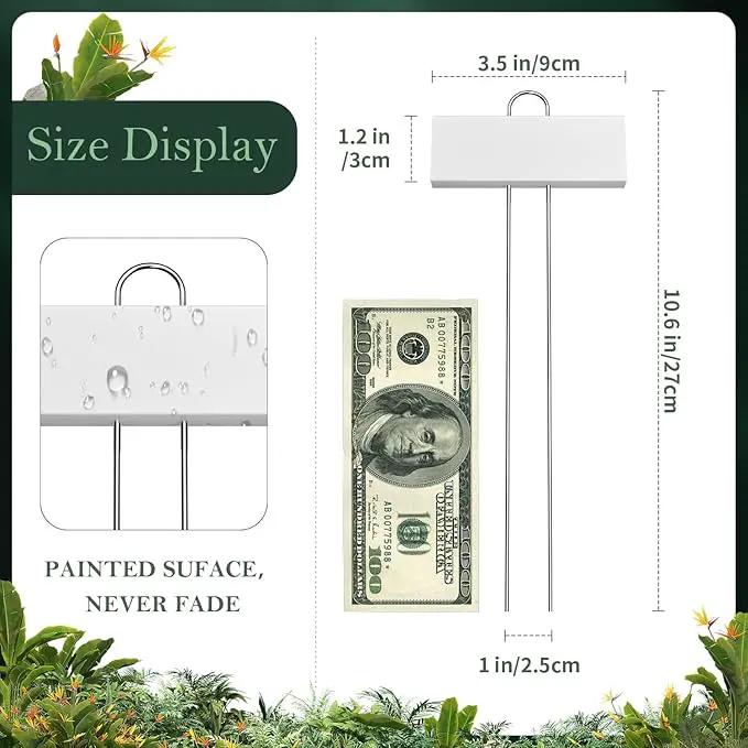 30 Pack Metal Plant Labels for Outdoor Garden Waterproof Plant Markers, Labels Garden Markers for Seedlings Herbs Vegetable Greenhouse Gifts with Pen - White by GreenHaven Gardens