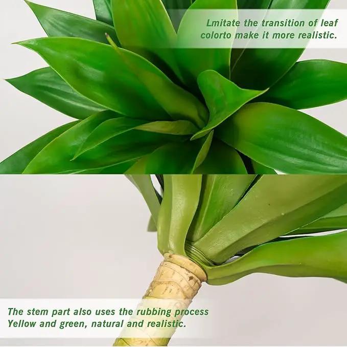 Artificial Agave Plants,Large UV Resistant Fake Agave Planters for Indoor and Outdoor Decorating Plantas Artificiales Decorativas Grandes(2Pack, 28") by GreenHaven Gardens