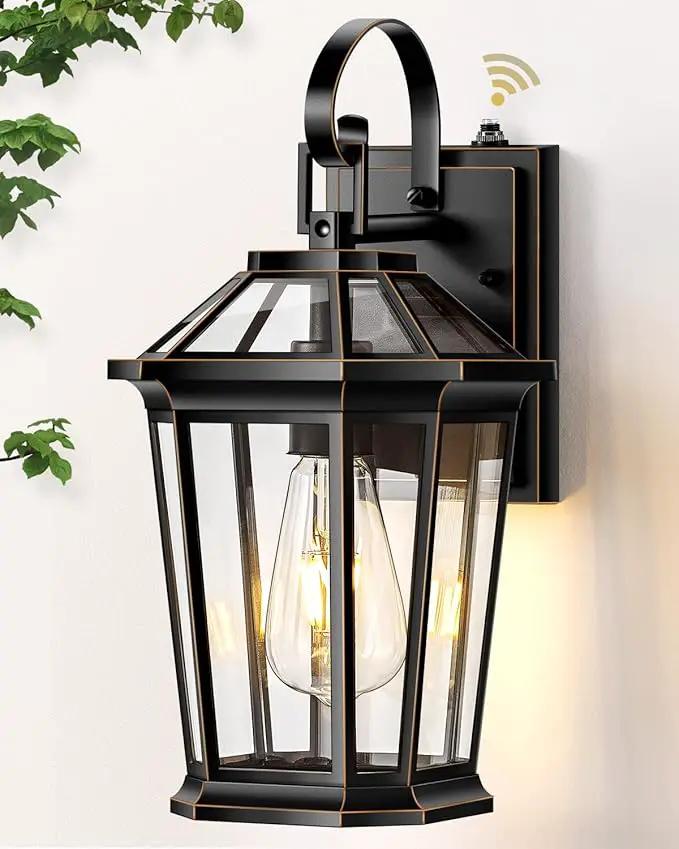 VIANIS Dusk to Dawn Outdoor Wall Lighting, Black Waterproof Exterior Lighting Fixtures for House, 100% Anti-Rust Aluminum Modern Outside Coach Light Fixture Wall Mount for Porch, Garage, Front Door by GreenHaven Gardens