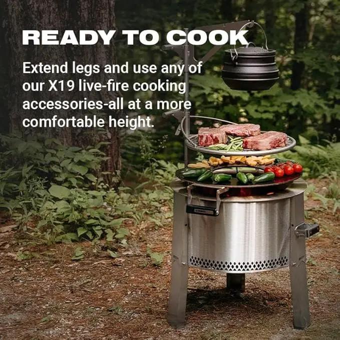 Breeo Smokeless Fire Pit (Y Series - Stainless Steel) | 21 inch Portable Smokeless Firepit for Outside | 31 Pounds | Ideal for Families Compatible with Wide Range of Breeo Accessories by GreenHaven Gardens