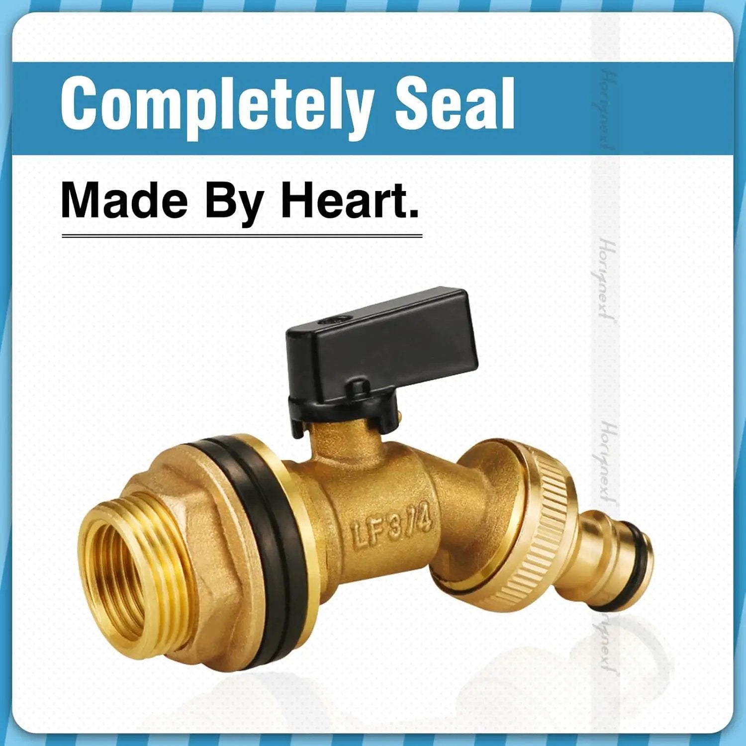 spigot for rain barrel parts kit, brass water barrel spigots accessories for 55 gallon bucket, garden hose connector adapter bulkhead fitting, 1-1/4 inch O.D. thread 5/8 inch barb O.D. by GreenHaven Gardens